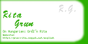 rita grun business card